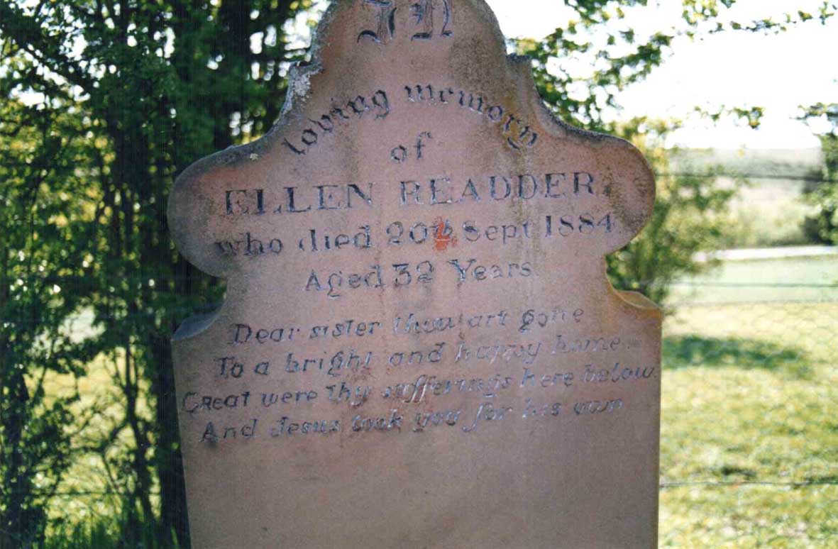 Ellen's headstone