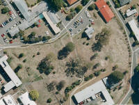 Aerial view of burial ground